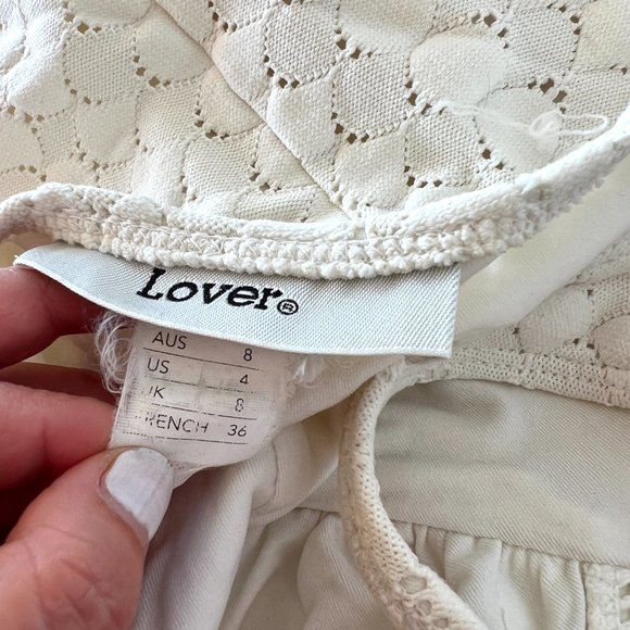 LOVER THE LABEL Cream Crochet Halter One-Pc AUS 8 / US 4, S - Picture 5 of 6